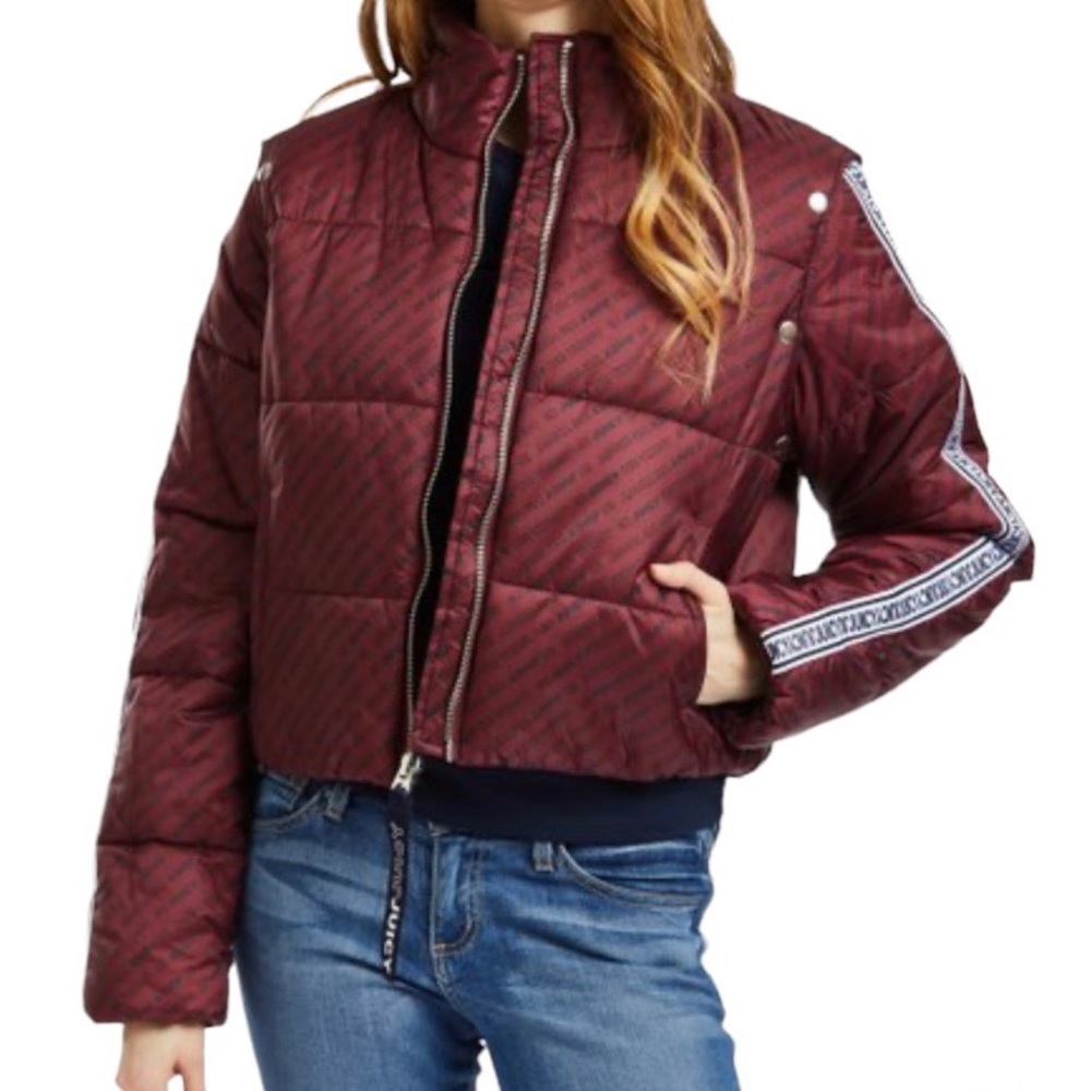 JUICY COUTURE “In Juicy We Trust” Convertible Puffer Jacket